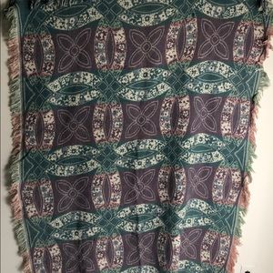 Crown Crafts 100% Cotton Throw Blanket